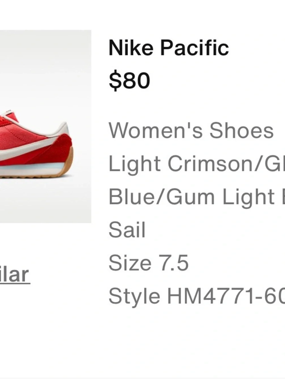 Red Nike Pacific